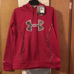 Under Armour hoodie reddish pink with camo M